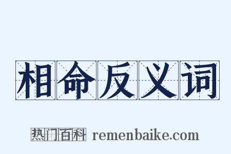相命反义词是什么意思的图片